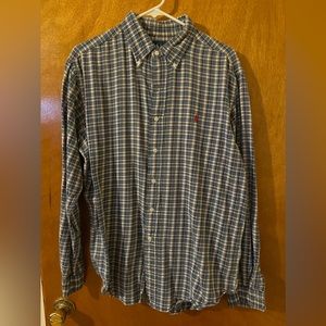 Ralph Lauren long sleeve flannel polo sz large